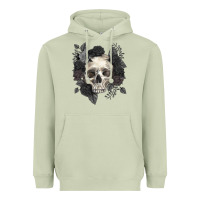 Matcha Floral skull Heavyweight Hoodie - RanaPortraitStore
