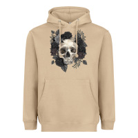 Mushroom Floral skull Heavyweight Hoodie - RanaPortraitStore