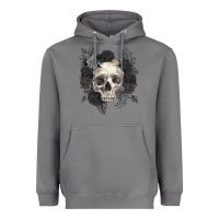 Storm Floral skull Heavyweight Hoodie - RanaPortraitStore