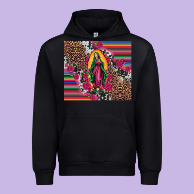 Our Lady Of Guadalupe Serape Background Tumbler Urban Hoodie Designed By Artiststas
