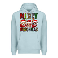Blue Mist merry woofmas dogs Premium Hoodie - Jasminsmagicworld
