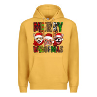 Mustard merry woofmas dogs Premium Hoodie - Jasminsmagicworld