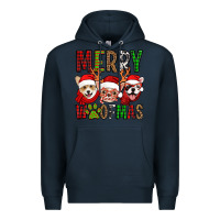 Navy merry woofmas dogs Premium Hoodie - Jasminsmagicworld