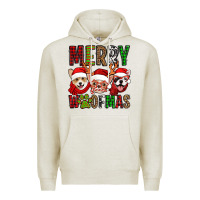 Oatmeal Heather merry woofmas dogs Premium Hoodie - Jasminsmagicworld