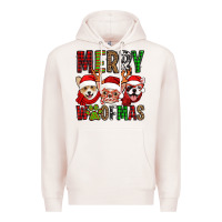Pale Pink merry woofmas dogs Premium Hoodie - Jasminsmagicworld