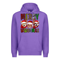Purple merry woofmas dogs Premium Hoodie - Jasminsmagicworld