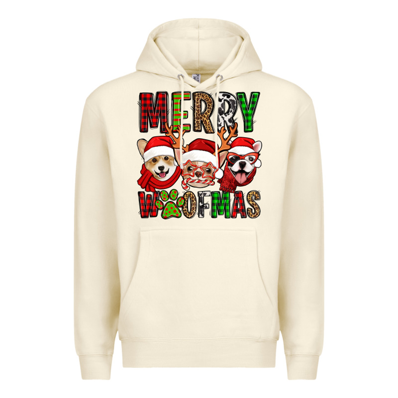 Merry Woofmas Dogs Premium Hoodie by Jasminsmagicworld | Teevron