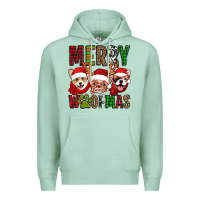 Seafoam merry woofmas dogs Premium Hoodie - Jasminsmagicworld