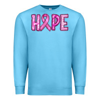 Ocean Blue breast cancer hope Premium Sweatshirt - RanaPortraitStore