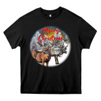 Black mule buck deer christmas Heavy Core Tee - LillyAllenDesigns