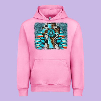 Cross Gemstone Background Urban Hoodie Designed By Adodesignshop