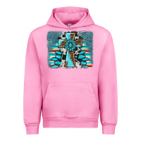 Fuchsia Pink cross gemstone background Urban Hoodie - AdoDesignShop