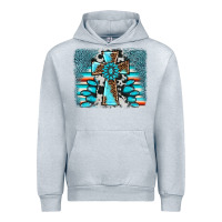 Heather Grey cross gemstone background Urban Hoodie - AdoDesignShop