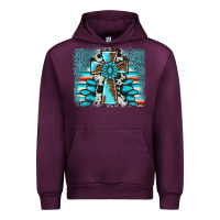 Mauve Wine cross gemstone background Urban Hoodie - AdoDesignShop