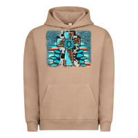 Pigment Burro cross gemstone background Urban Hoodie - AdoDesignShop