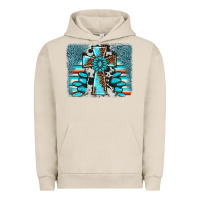 Pigment French Oak cross gemstone background Urban Hoodie - AdoDesignShop