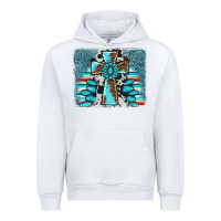 White cross gemstone background Urban Hoodie - AdoDesignShop