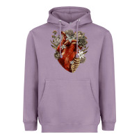 Lavender Flower anatomical heart Heavyweight Hoodie - RanaPortraitStore