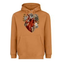 Meerkat Flower anatomical heart Heavyweight Hoodie - RanaPortraitStore