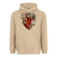 Mushroom Flower anatomical heart Heavyweight Hoodie - RanaPortraitStore