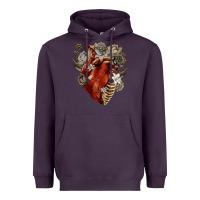 Plum Flower anatomical heart Heavyweight Hoodie - RanaPortraitStore