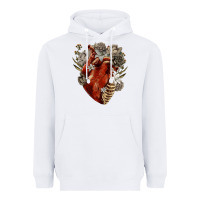 White Flower anatomical heart Heavyweight Hoodie - RanaPortraitStore