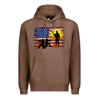 Chestnut american flag soldier sunset Premium Hoodie - JahusDesignShop