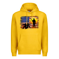 Lemon american flag soldier sunset Premium Hoodie - JahusDesignShop