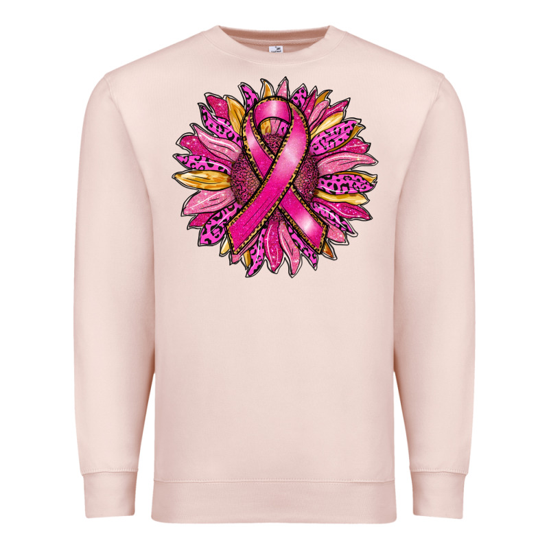 Breast Cancer Sunflower Premium Sweatshirt by RanaPortraitStore | Teevron