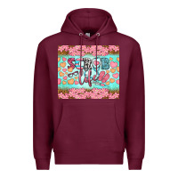 Burgundy scrub life tumbler Premium Hoodie - BundleAndBundleShop