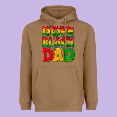 Heavyweight Hoodie dope black dad with stars