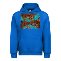 Cobalt turquoise glitter leopard background Urban Hoodie - AdoDesignShop