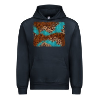 Navy turquoise glitter leopard background Urban Hoodie - AdoDesignShop