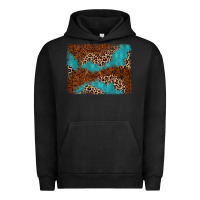 Pigment Black turquoise glitter leopard background Urban Hoodie - AdoDesignShop