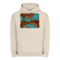 Pigment French Oak turquoise glitter leopard background Urban Hoodie - AdoDesignShop