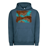 Pigment Midnight Navy turquoise glitter leopard background Urban Hoodie - AdoDesignShop
