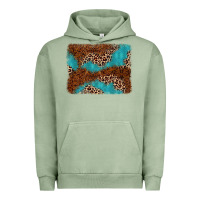 Pigment Oil Green turquoise glitter leopard background Urban Hoodie - AdoDesignShop