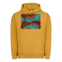 Pigment Peanut Butter turquoise glitter leopard background Urban Hoodie - AdoDesignShop
