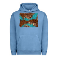 Pigment Pebble Blue turquoise glitter leopard background Urban Hoodie - AdoDesignShop