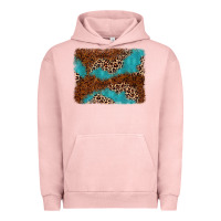 Pigment Salmon turquoise glitter leopard background Urban Hoodie - AdoDesignShop