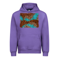 Tulip turquoise glitter leopard background Urban Hoodie - AdoDesignShop