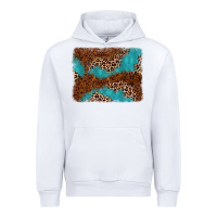 White turquoise glitter leopard background Urban Hoodie - AdoDesignShop