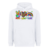 White peace love pride Heavyweight Hoodie - Zillion Design Studio