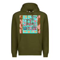Army Green wife mom nurse tumbler Premium Hoodie - BundleAndBundleShop