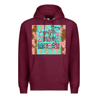 Burgundy wife mom nurse tumbler Premium Hoodie - BundleAndBundleShop