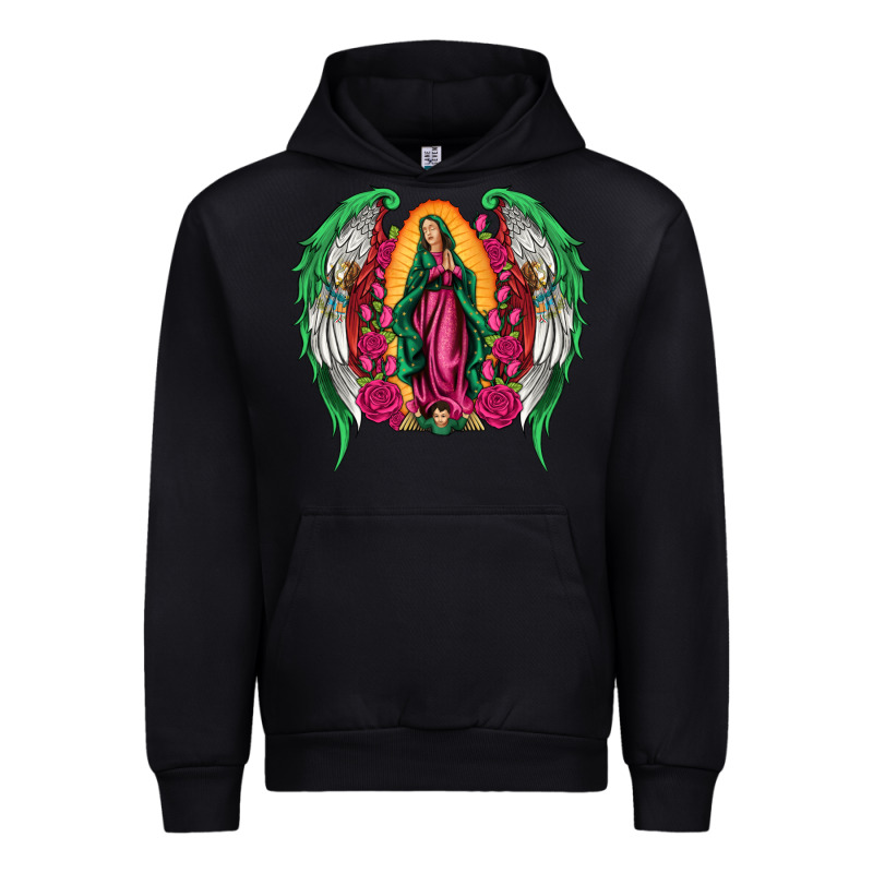 Mexican Flag Wings Our Lady Of Guadalupe Urban Hoodie by Artiststas | Teevron