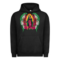 Pigment Black mexican flag wings our lady of guadalupe Urban Hoodie - Artiststas