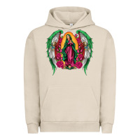 Pigment French Oak mexican flag wings our lady of guadalupe Urban Hoodie - Artiststas