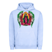 Pigment Grape Ice mexican flag wings our lady of guadalupe Urban Hoodie - Artiststas