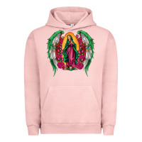 Pigment Salmon mexican flag wings our lady of guadalupe Urban Hoodie - Artiststas